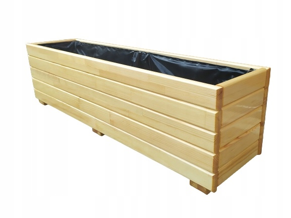 Kvetináč 180, 90 cm x 25 x 28 cm, drevo, odtiene hnedej a béžovej